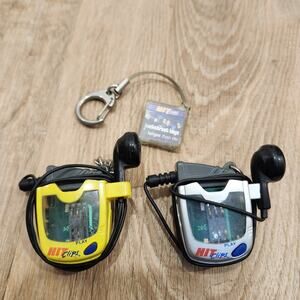 Vtg 2001 Tiger Hit Clips Music Player x2 + Backstreet Boys Song for Parts/Repair
